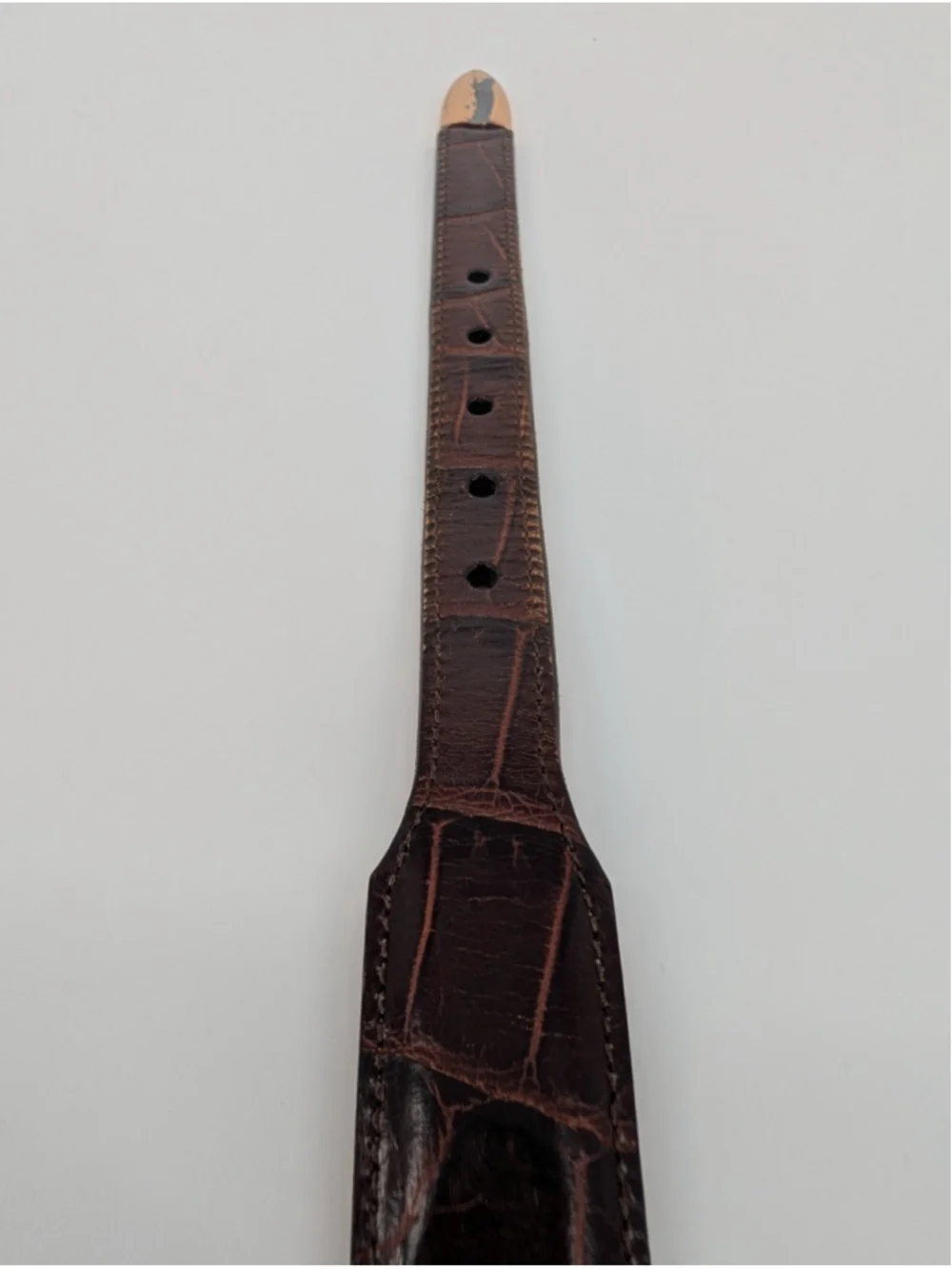 Martin Dingman 36 Brown Alligator Grain Italian Calfskin Belt USA 01608